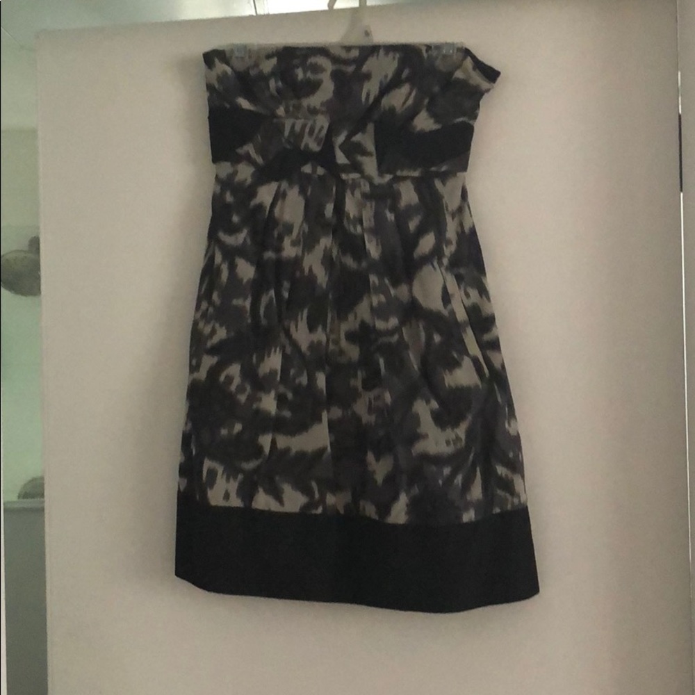 BCBG Maxazria Strapless Silk Blend Origami dress